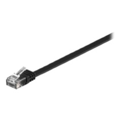 Goobay RJ45 CAT6 UTP Flat Ethernet Cable 5M - High-Speed, Unshielded, Black - Perfect for Networking!